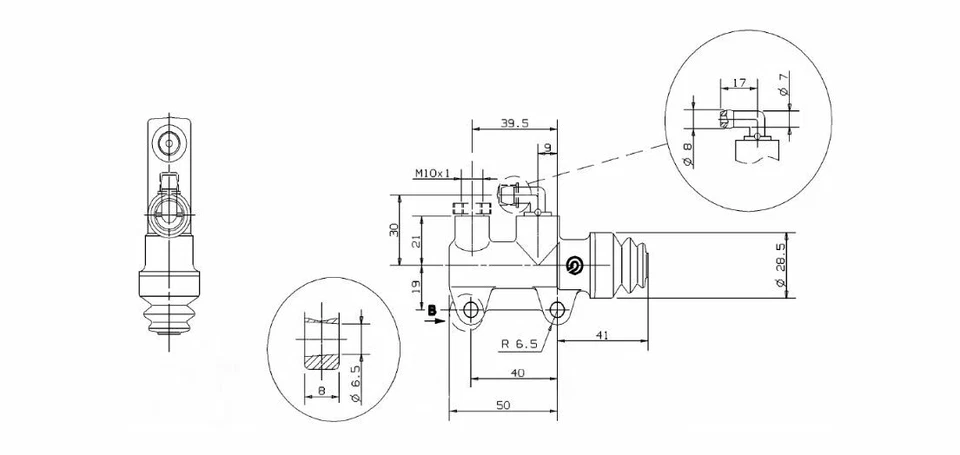 BREMBO Pompe De Frein Arrière 10477620 Pour Cagiva Mito Ev 1994 1995 1996 1997 - Photo 2/2