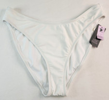 Wild Fable Womens White Low Rise High Leg Cheeky Swim Bottoms Size 1X 17-18 CUTE