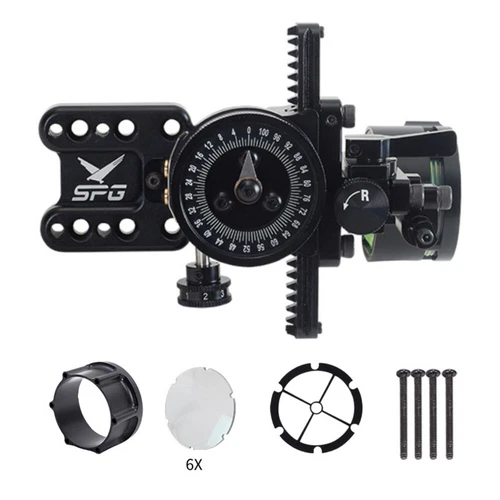 Compound Bow 1 Pin Sight Micro Adjustable Pointer Adaptor Scope Sight 4x 6x 8x - Picture 15 of 21