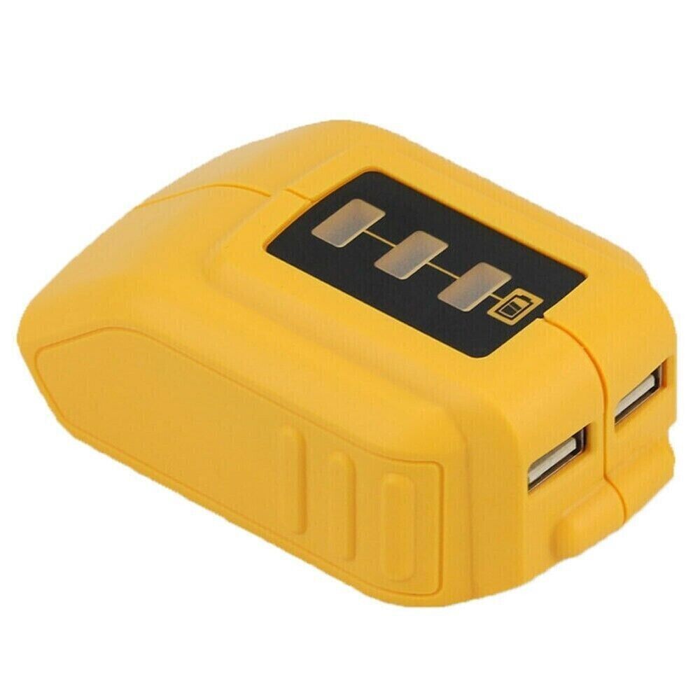 DCB090 Dual USB Charger Adapter For DeWalt 12V-20V Li-ion Battey Power Source