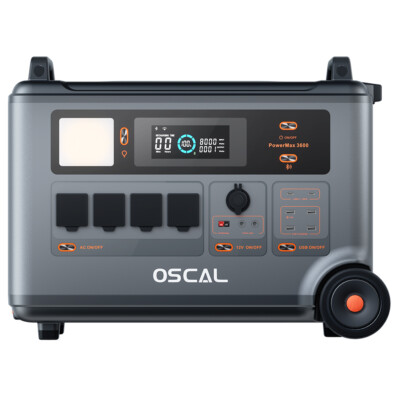 OSCAL PowerMax 3600 Power Station 3600Wh LiFePO4 Expandable Solar Generator New