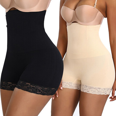 High Waist Body Shaper Panty Women Sexy Lace Tummy Control Comfort Underwear 