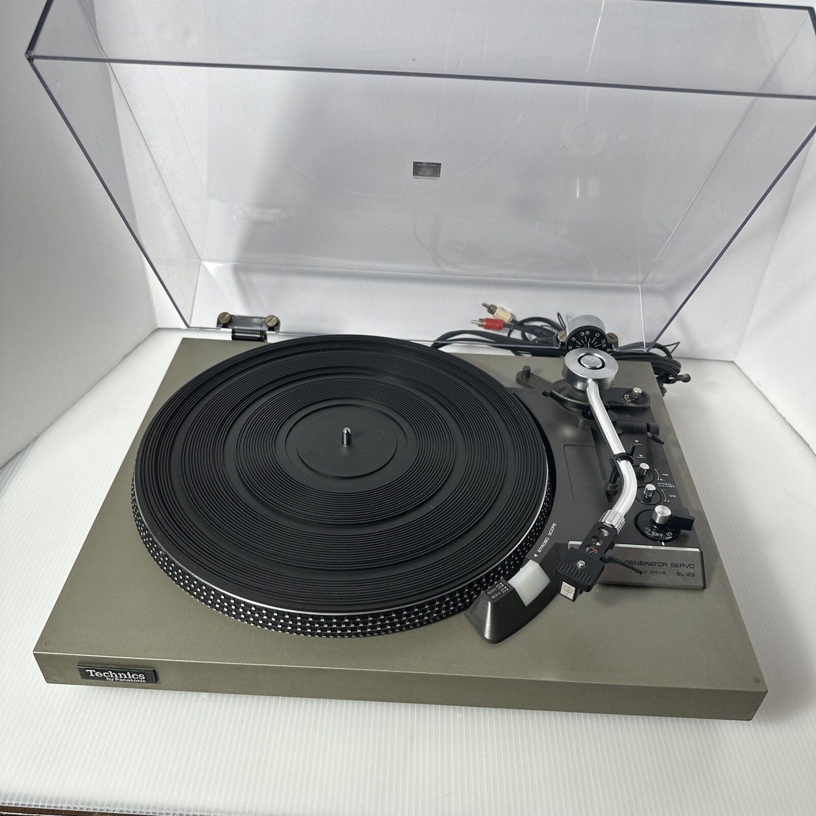 Technics SL23 Belt Drive Turntable. Serviced. Audio Technica AT11E