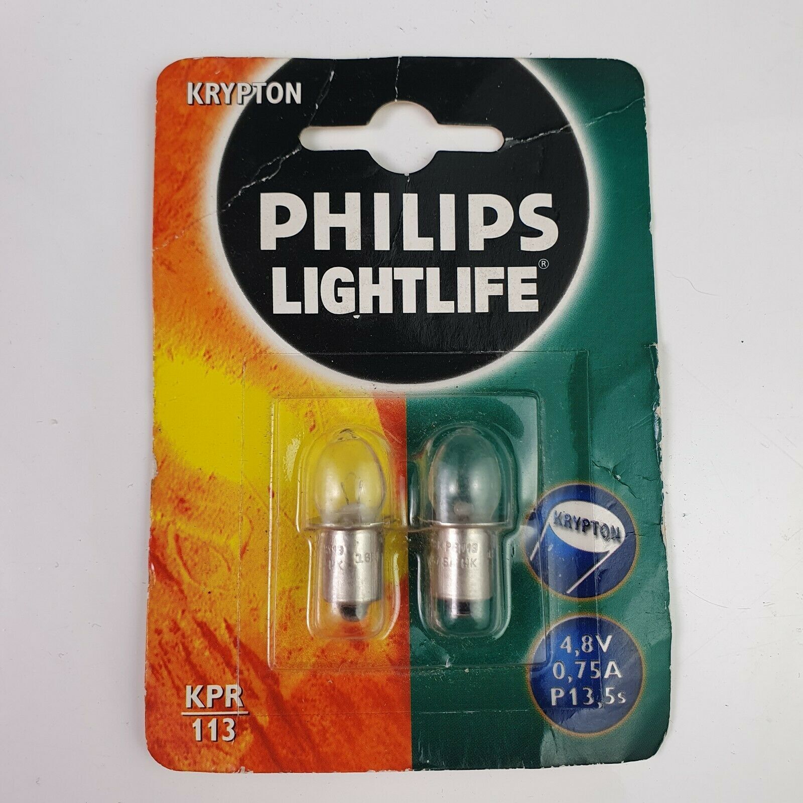Vintage Light Bulbs Philips Light Life Krypton 4,8V 0,75A P13,5s Hong