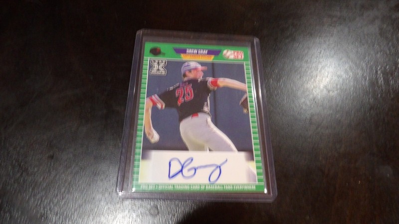 (3) 2021 Leaf Draft Pro Set Baseball Drew Gray Rookie Auto Cards Chicago Cubs