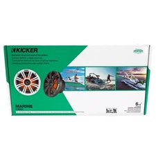 NEW PAIR Kicker 45KM654L Marine Audio Boat 6.5" Coaxial Speakers  7 Color LED 