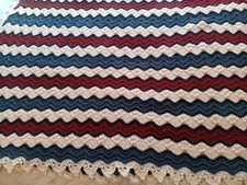 Handmade Crochet throw 77"x54"