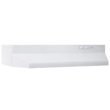 Broan-NuTone 403001 30-Inch Under-Cabinet Ducted Range Hood, 210 MAX CFM, White