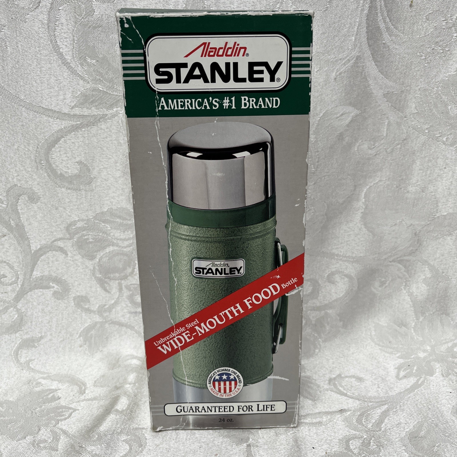 Vintage 1995 Stanley Aladdin 24 oz Wide Mouth Food Bottle Thermos USA A-1350B