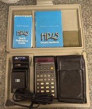 HP-45 Vintage Scientific Calculator RPN Tested Working w Original Box Papers