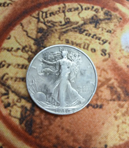 Silver 1937 P  Rare Date Walking Liberty good  looking coin    TP-10703