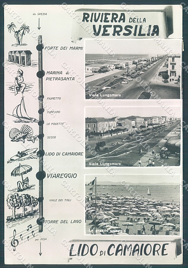 Lucca Lido di Camaiore Foto FG cartolina JK3100