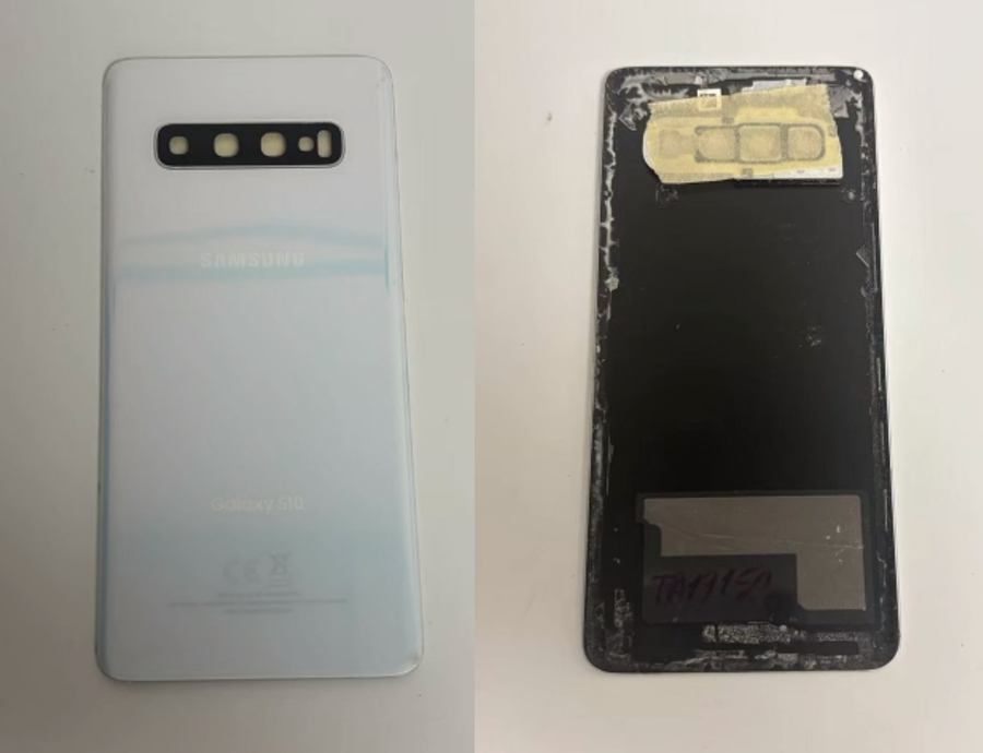 Original OEM Samsung Galaxy S10 Back Cover White W/Camera Lens