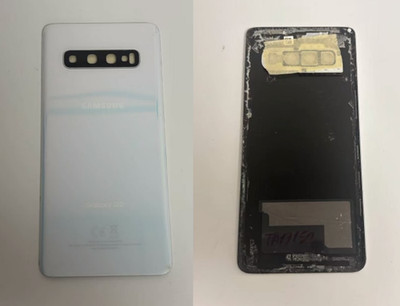 Original OEM Samsung Galaxy S10 Back Cover White W/Camera Lens