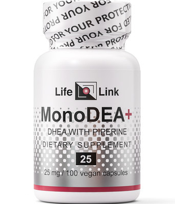 LifeLink DHEA MonoDEA+ (Dehydroepiandrosterone w/ Piperine) | 25 mg x 100 caps