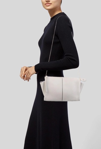 Pre-owned CELINE by Phoebe Philo Trifold Chain Shoulder Crossbody Leather Bag