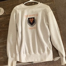 University of Texas Gray Graphic Print Crewne...