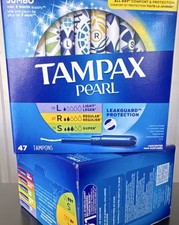 2 Boxes Tampax Pearl Tampons Multipack With Leakguard Braid Unscented 94 Total