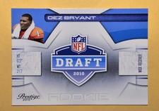2010 Playoff Prestige NFL Draft Class #11 Dez Bryant RC Rookie Card - Cowboys. rookie card picture