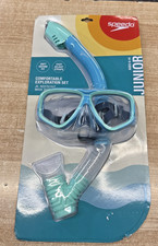  Speedo Comfortable Exploration Set Kids Age 6-14 Mask Snorkel Set NEW Blue A30 