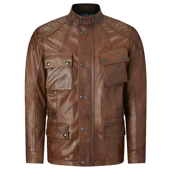 Belstaff Turner Hand Waxed Motorcycle Motorbike Leather Jacket