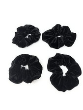 4 Pack Large Scrunchies for Women's Thick Hair, Premium Velvet Soft Jumbo