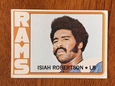 1972 Topps Football #215- Isiah Robertson, Los Angeles Rams - Rookie - Near Mint