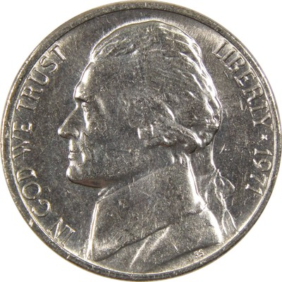 #ad 1971 Jefferson Nickel BU Uncirculated 5c Coin $3.99
