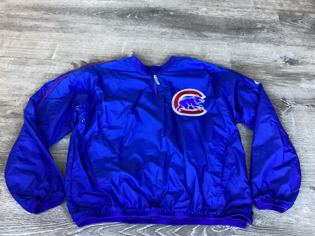 シカゴ・カブス Majestic ジャケット M Chicago Cubs Jacket Mens Size M Medium Blue MLB Baseball Majestic