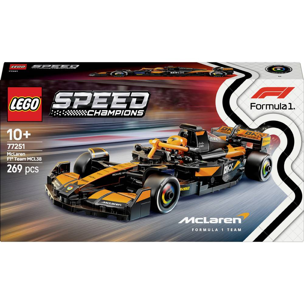 77251 КОНСТРУКТОР LEGO ЧЕМПИОНЫ СКОРОСТИ McLaren F1 Team MCL38 Rennauto
