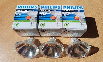 Philips Masterline Halogenlampe ( 3er Pack) ES 45 W , 12V , 8°, GU 5.3 , dimmbar