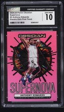 2024 Panini Obsidian Supernova Electric Etch Pink Flood Anthony Edwards /49 GEM