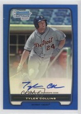 2012 Bowman Chrome Prospects Blue Refractor /150 Tyler Collins #BCP106 Auto 1d9