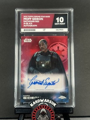 Giancarlo Esposito Moff Gideon Auto /5 2025 Topps Chrome Star Wars ACE 10 Gem M
