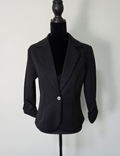 Black Single Button Women's Blazer