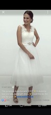 Anna Soranno Women's Wedding Dress Size 22 Tea Length 1207