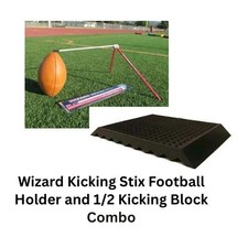 Wizard Kicking Stix Football Tee Holder - Kicking Block COMBO - Trainer Training