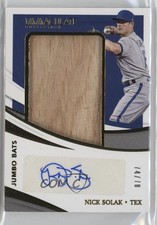 2021 Panini Immaculate Jumbo Bats 74/78 Nick Solak #JB-NS Auto 10no