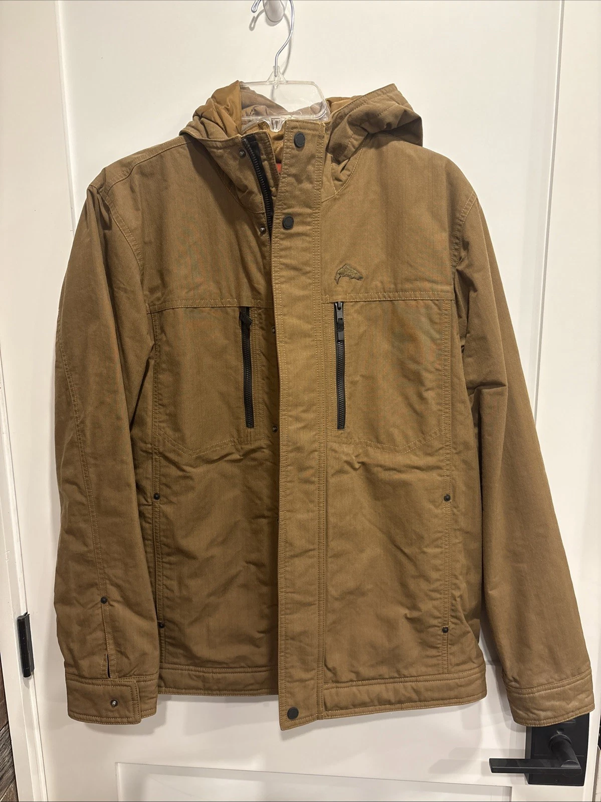 Simms Fishing Products Dockwear Hooded Jacket Insulated Men's Small Dark Bronze