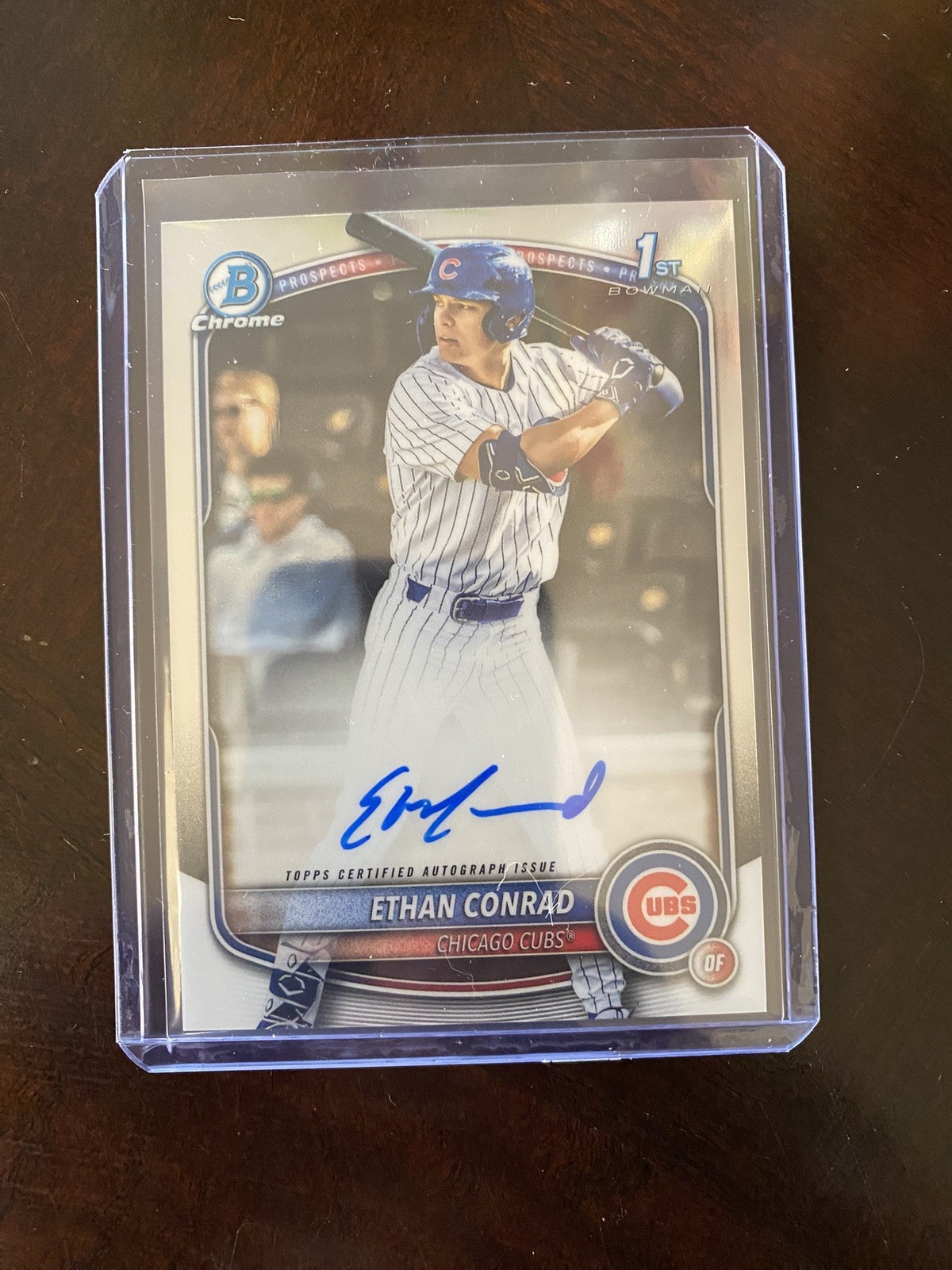 2025 Bowman Draft - Chrome Prospect Autographs Ethan Conrad #CPA-EC (AU, RC)