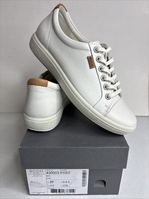 ECCO SOFT 7 TIE FASHION SNEAKER, 430003-01007 WOMEN SIZE 6-6.5, WHITE NWB