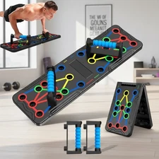 Ergonomic Push Up Board with 15 Functions - Supports 600 lbs for Safe Workouts