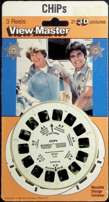 CHIPS NBC TV Show 3d View-Master 3 Reel Packet SEALED Erik Estrada Larry Wilcox