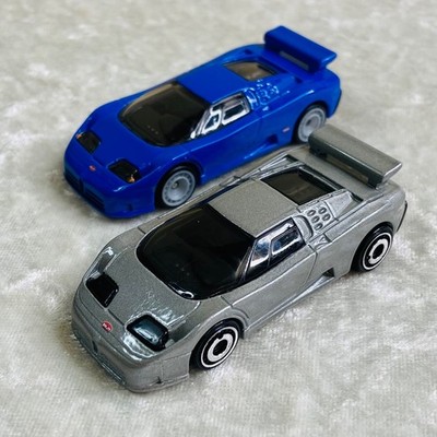 (2) Bugatti EB110 Premium Exotic Envy & Gray 2022 Hot Wheels Loose Diecast Cars