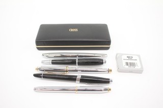 Cross Fountain Pens Assorted Inc Vintage Century Classic Steel Nibs Boxed x6