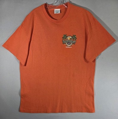 Rainforest Cafe Shirt Tee Mens Large Orange Walt Disney World Orlando Graphic
