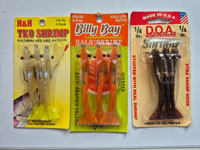 Three Packs H&H / Billy Bay / D.O.A. Shrimp - 4 inch