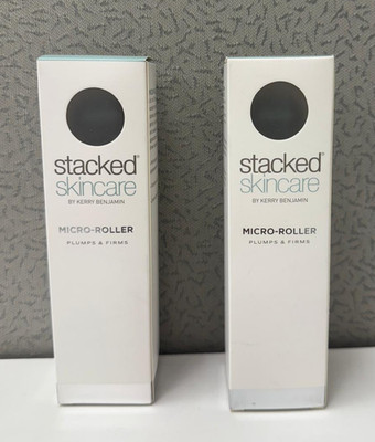 Stacked Skincare By Kerry Benjamin, Micro Roller, Plumps and Firms, Pack of 2