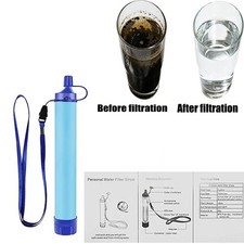 Portable Personal Water Filter Straw 1-pk Camping, Hiking, Emergency