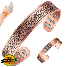 Vicmag Copper Bracelet for Men 9X Strength Magnetic Bracelet Men 99 Pure Cop...